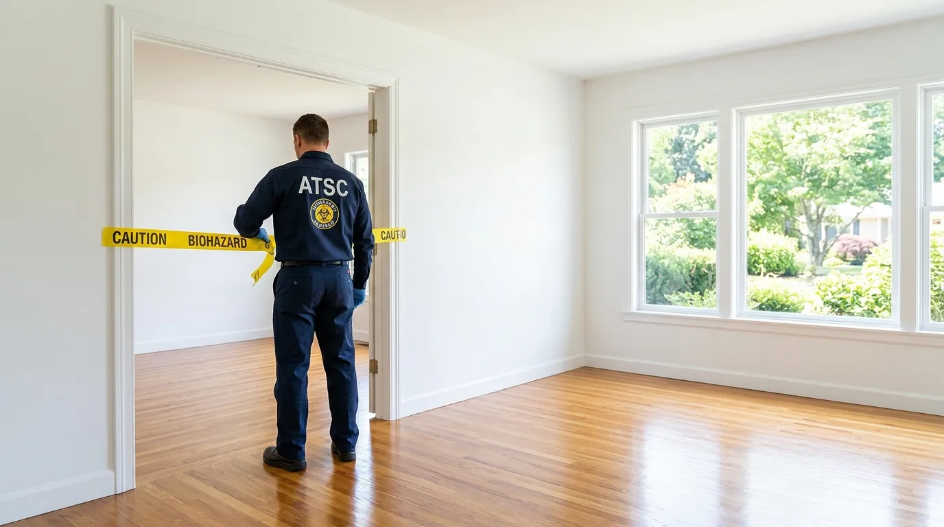 Certified biohazard cleanup crew performing Crime Scene Cleanup in West Jordan